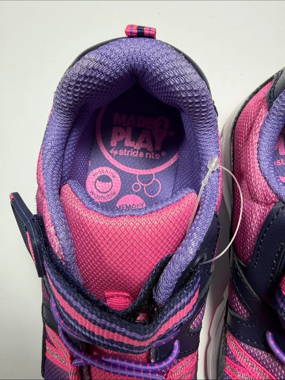 Girls Size 1 Stride Rite M2P Made to Play Journey Player Pink/Purple Sneaker